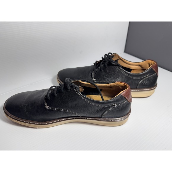 Johnston & Murphy J&M 1850 Mens Black Tumbled Leather Oxford Shoes 25-2641 8.5M main image 10